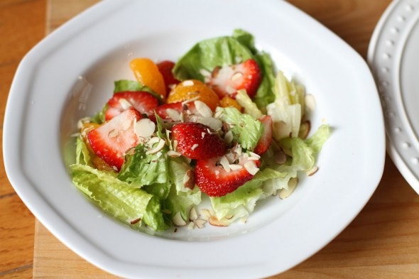 strawberry orange lettuce salad.