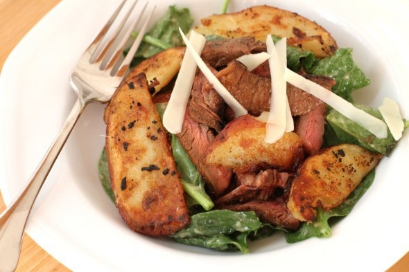 steak and potato salad