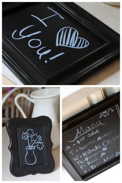 chalkboards made with Cabot stain