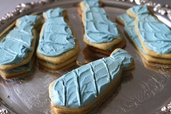 necktie cookies for baby shower