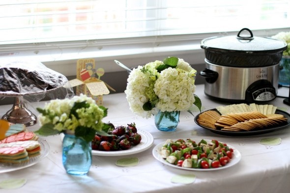 baby shower spread