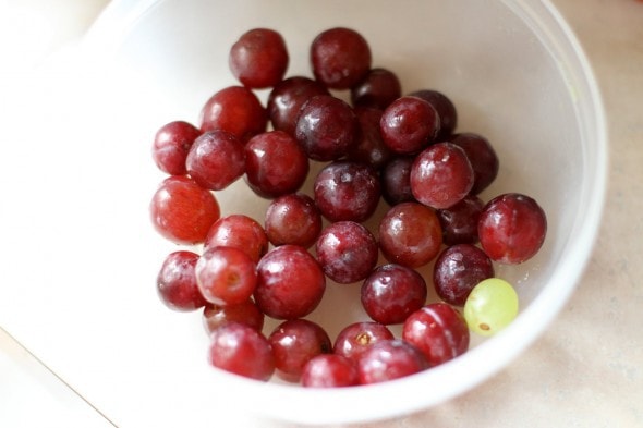 freezing soft grapes