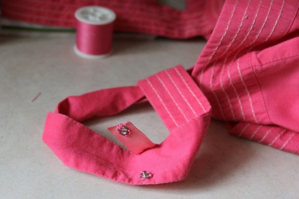 bra strap holder on sundress