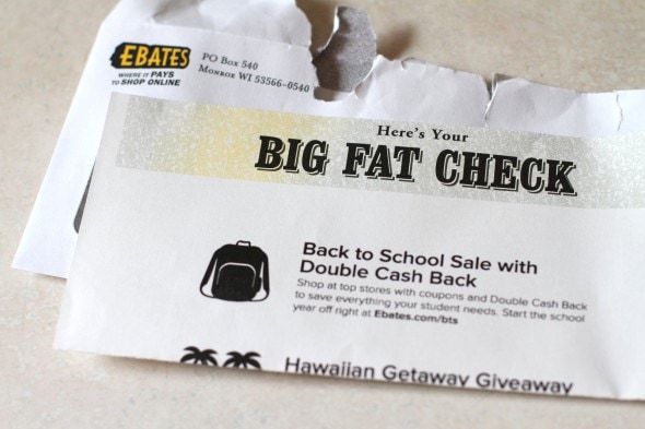 ebates big fat check