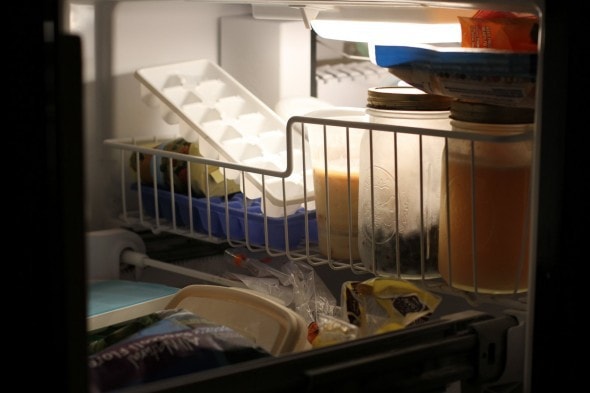 messy kitchen freezer