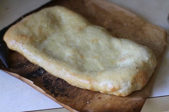 garlic bread from leftover pizza dough