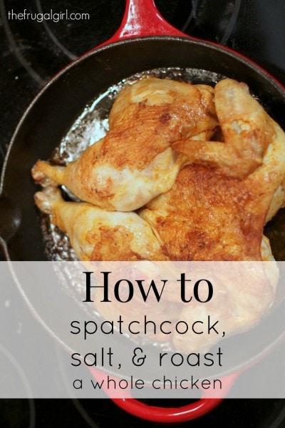 how to spatchcock, salt, and roast a chicken