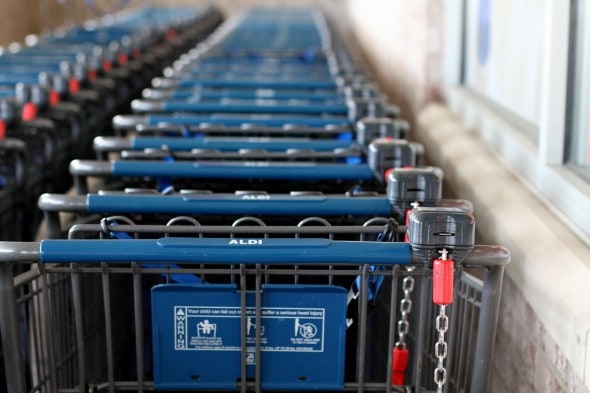 Aldi shopping carts.