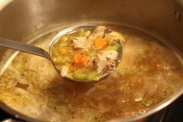 leftover roasted chicken in soup