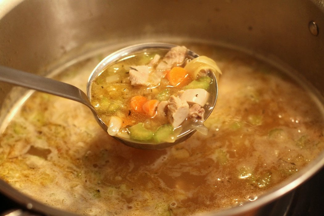 How to turn your chicken broth into chicken noodle soup - The Frugal Girl