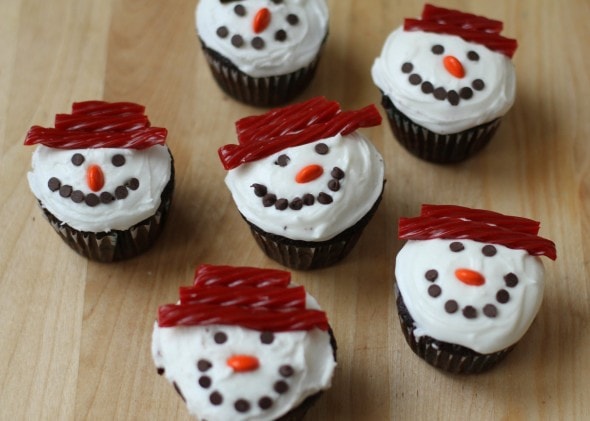 how to make snowman cupcakes