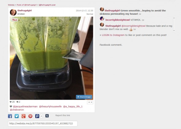 Kristen @thefrugalgirl Green smoothie......Instagram photo  Websta (Webstagram) - Mozilla Firefox 12192014 81228 AM