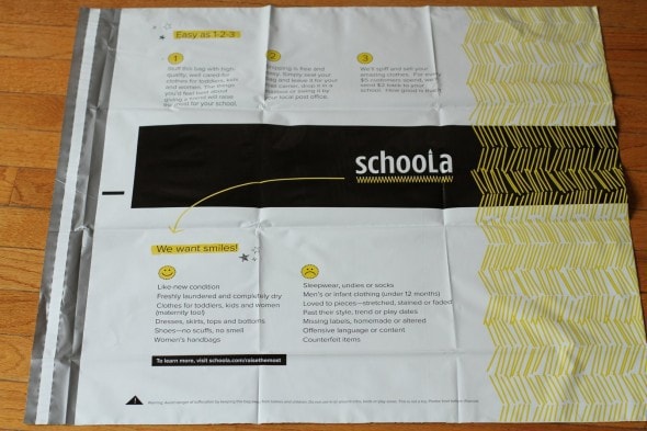 schoola donation bag