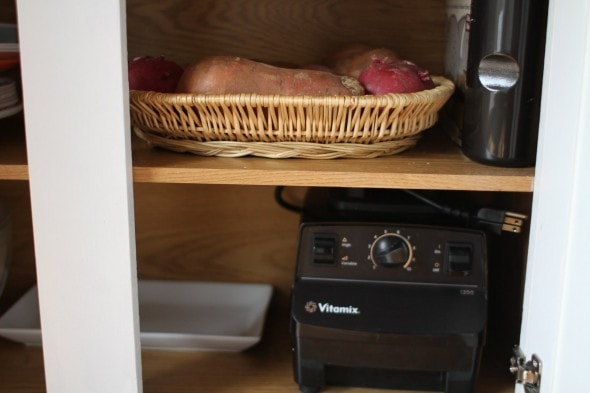 potatoes in cabinet