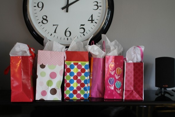 presents in gift bags