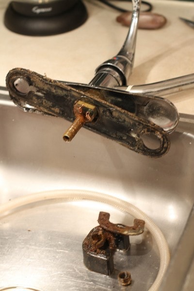 old rusted faucet