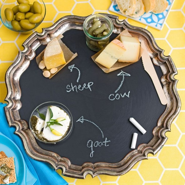 5 Renter-Friendly Chalkboard Paint Ideas - Paint a Serving Tray