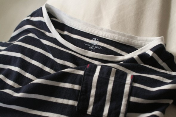 lands end striped dress