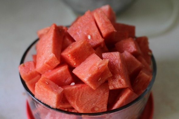 cut up watermelon