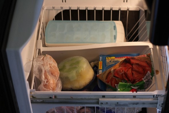 state of the freezer