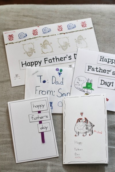 homemade Father's Day cards