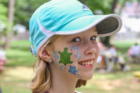 turtle and star face paint