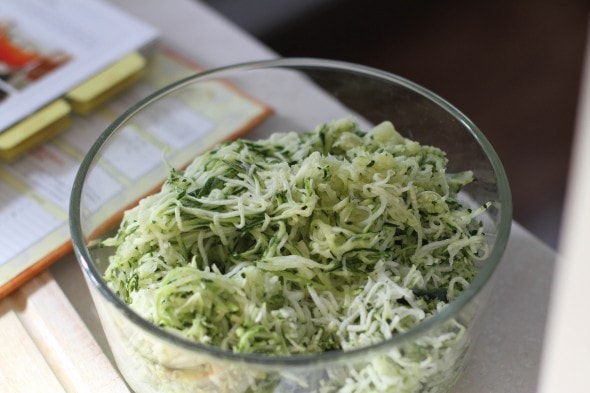 shredded zucchini