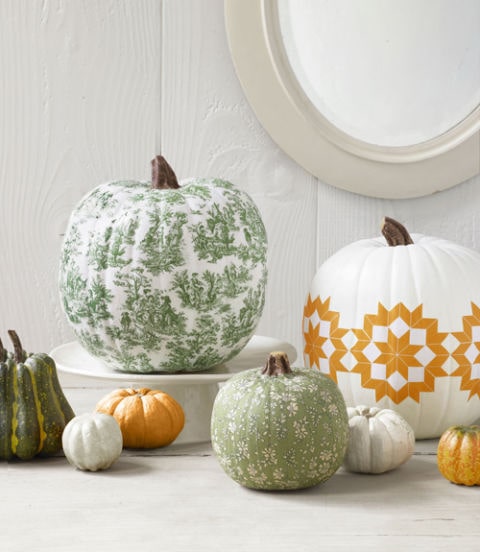 10 Classy Fall Crafts - Decoupage Pumpkins