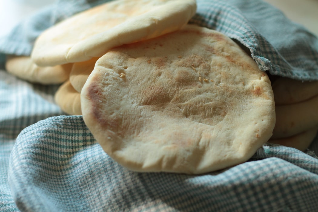 homemade pita bread