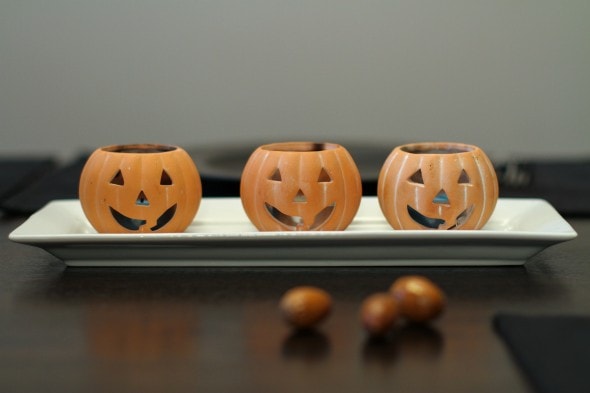 pumpkin votive holders