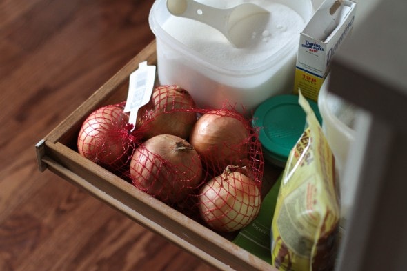 onions in drawer