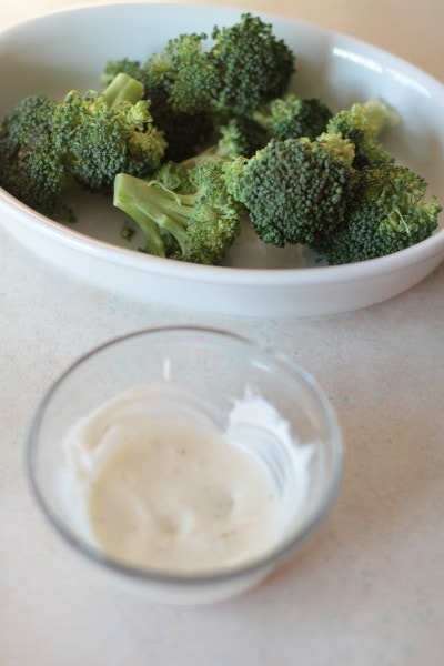 broccoli and dip