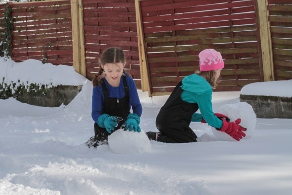 making snowmen