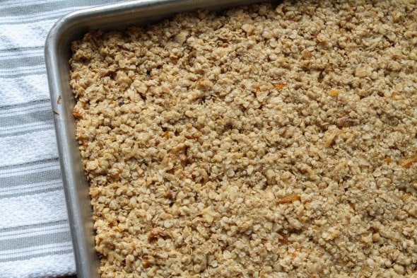 granola bars after baking