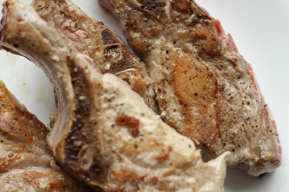 browned pork ribs