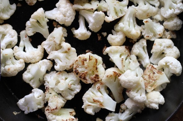 browned cauliflower