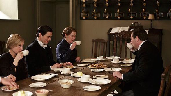 downton abbey servants table