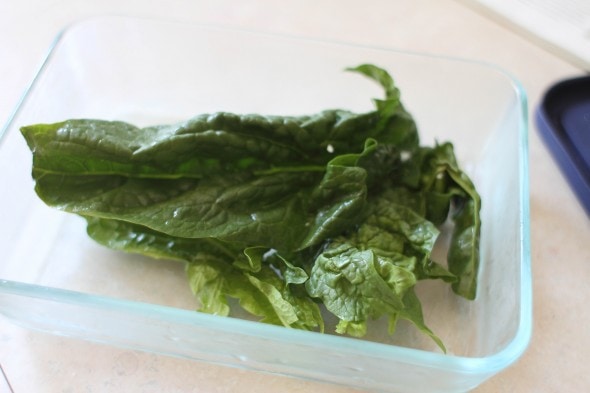 spinach crisping