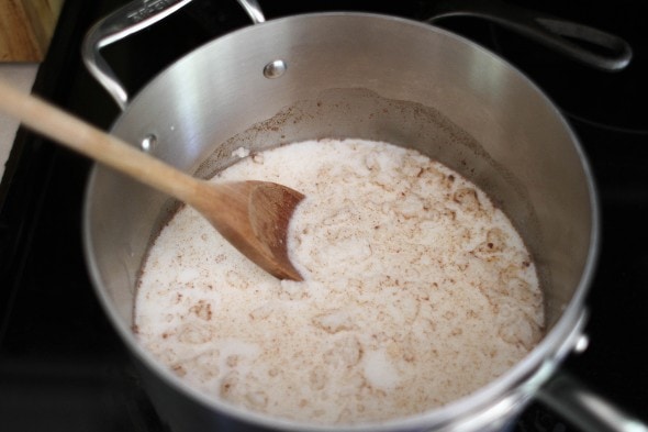 rice pudding with leftover Chinese rice