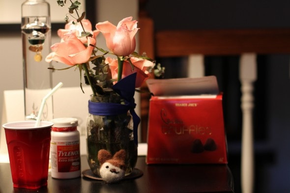 roses and chocolate
