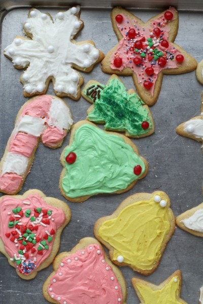 cut-out Christmas cookies