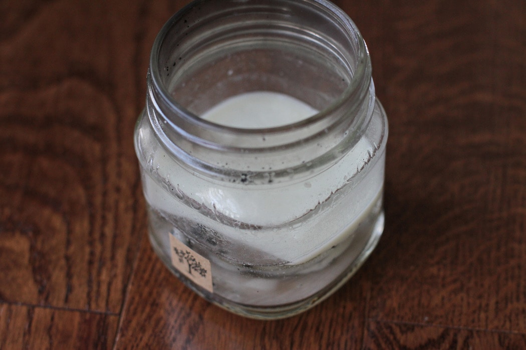 Remember the jars I was melting wax out of? The Frugal Girl