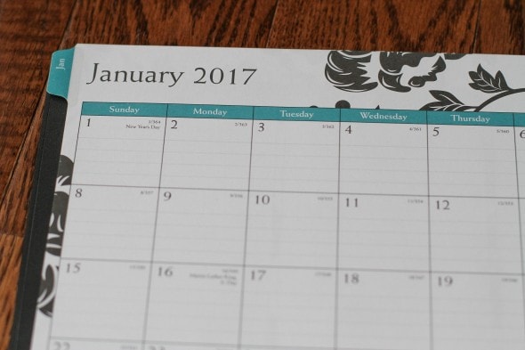 January calendar