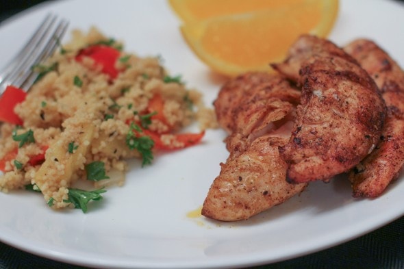 chicken with couscous salad