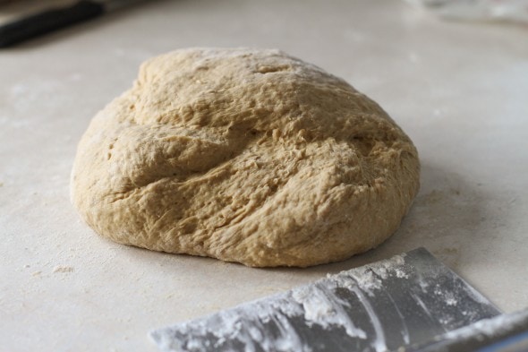 kneaded oatmeal bread dough