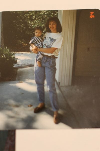 Kristen with her baby cousin