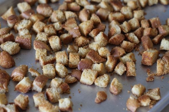 homemade croutons