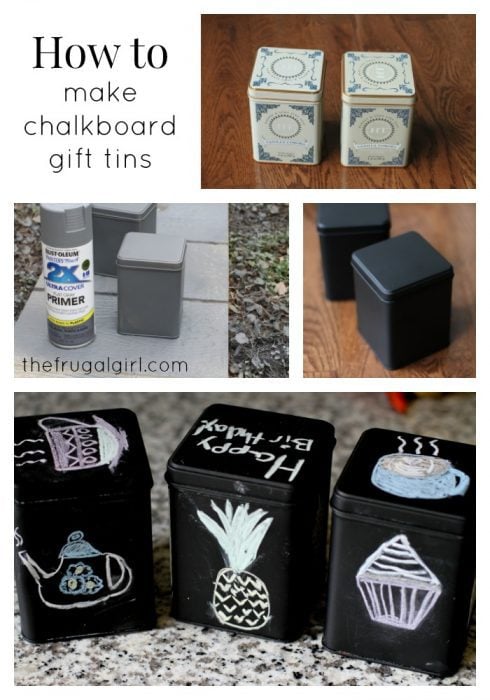 Make gift (or storage) tins from empty metal containers!