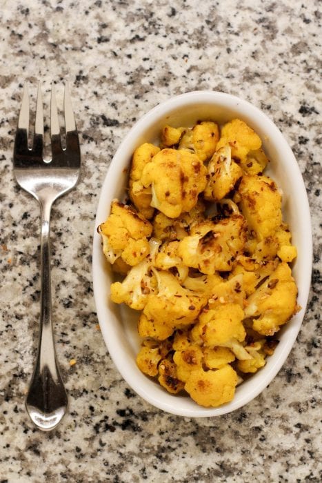 Braised Cauliflower with Garlic and White Wine