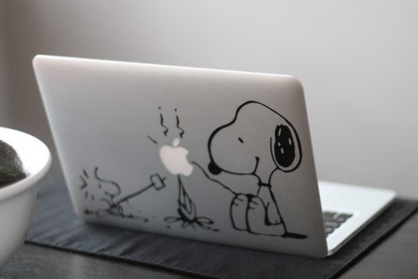 snoopy laptop decal